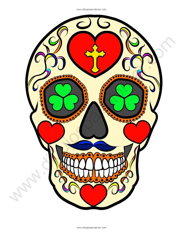 Catrina Mandala 3 dibujo a color y para colorear